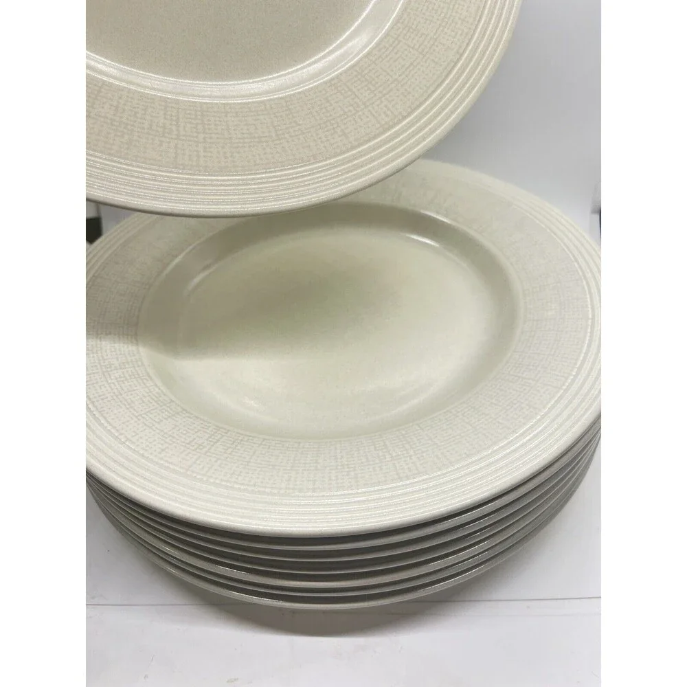 Wedgwood 'Paul Costello' 11.125 inch Plates in Limestone x 8
